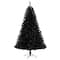 7ft. Pre-Lit Black Artificial Christmas Tree, Clear LED Lights